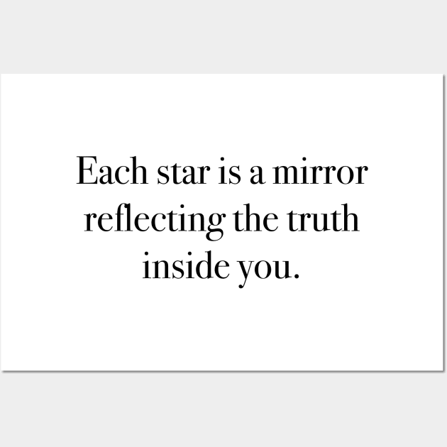 Each star is a mirror reflecting the truth inside you Wall Art by Laevs